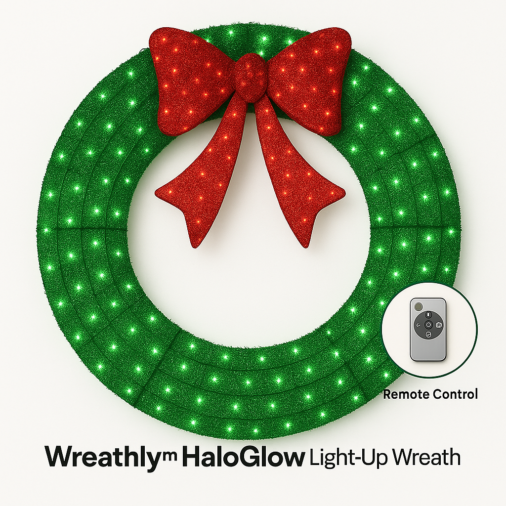 Wreathly™ HaloGlow Light-Up Wreath