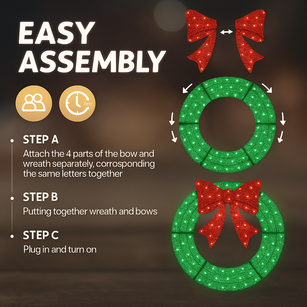 Wreathly™ HaloGlow Light-Up Wreath