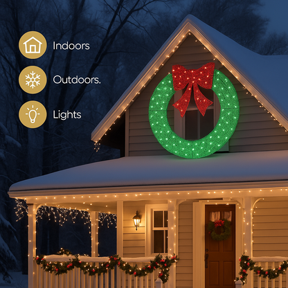 Wreathly™ HaloGlow Light-Up Wreath